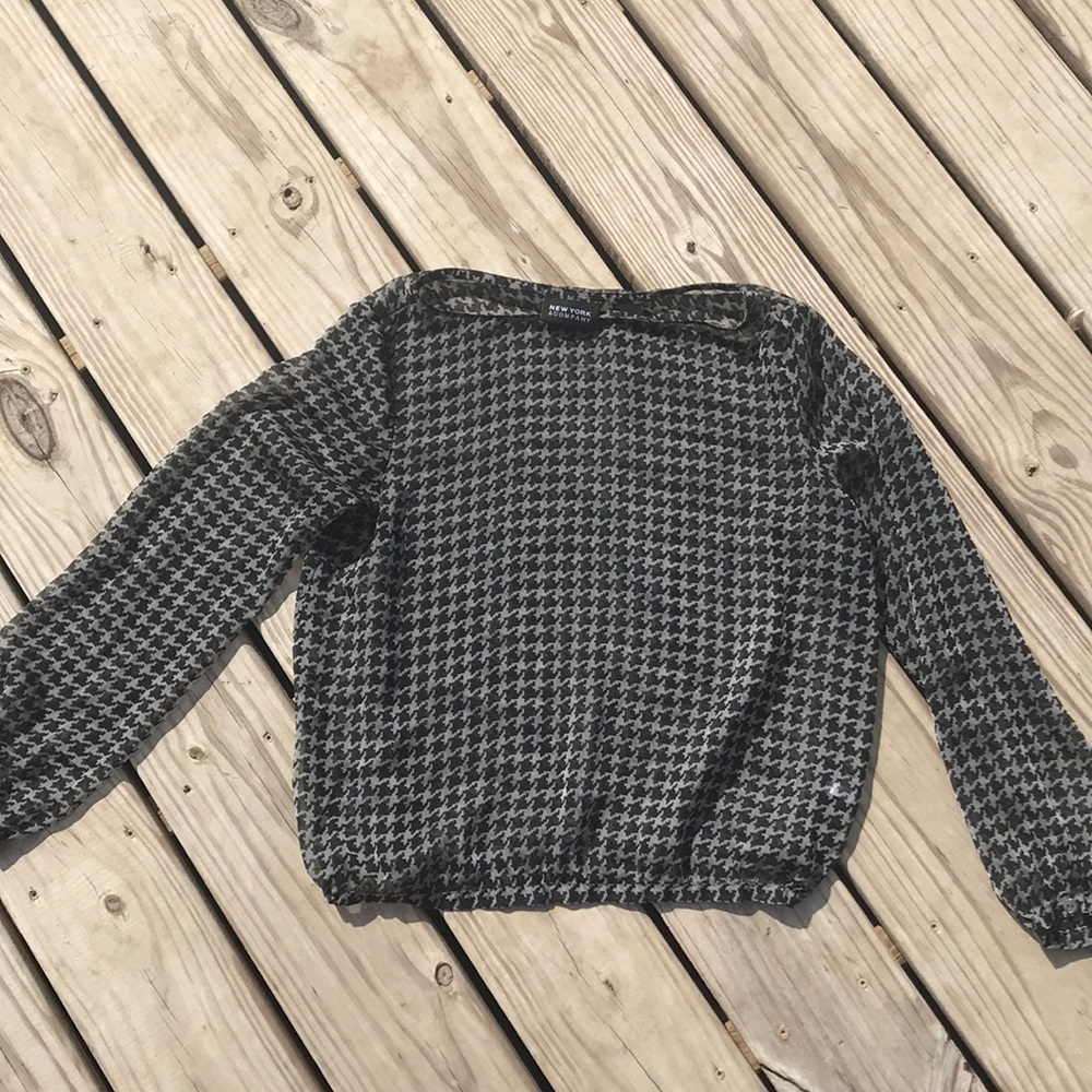 Black and White Sheer Top